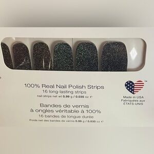 NWT- Color Street Black Glitter Nail Polish Strips